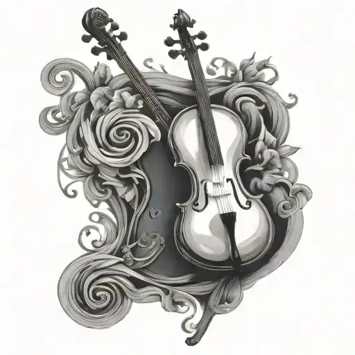 Cello tatoo for forearmes tattoo design idea