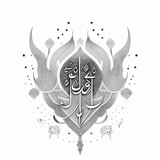 islamic motive no text tattoo design idea