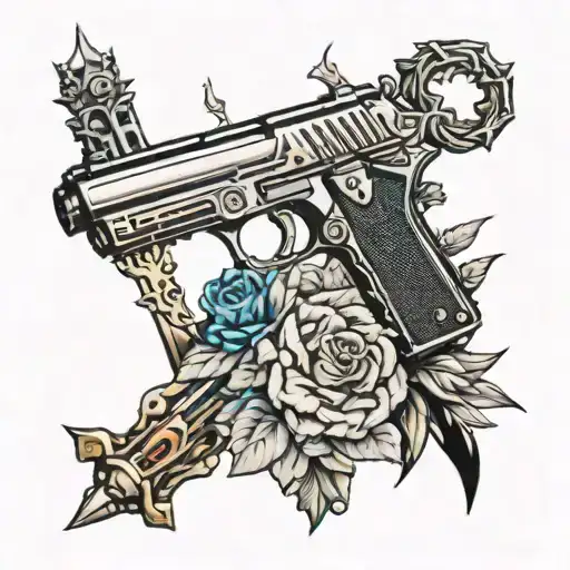 john wick weapon tattoo design idea