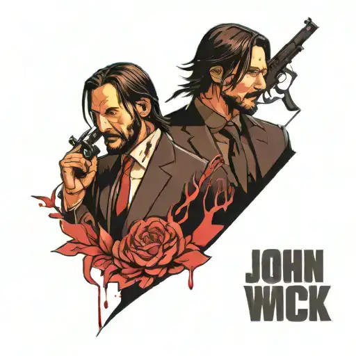 john wick blood tattoo design idea