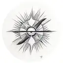 Dove with sun rays and clouds tattoo design idea