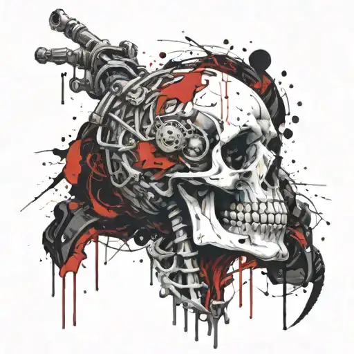 A skeleton that protects his heart  tattoo design idea