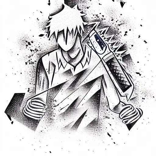 chainsaw man tattoo design idea