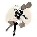 Nier Automata 2B tattoo design idea