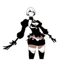 Nier Automata 2B tattoo design idea