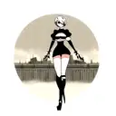 Nier Automata 2B tattoo design idea
