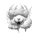 storm with clouds  tattoo design idea