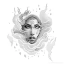 storm with clouds  tattoo design idea