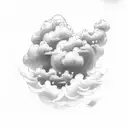 storm with clouds  tattoo design idea
