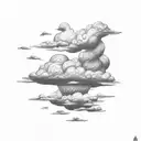 weather storm with clouds  tattoo design idea
