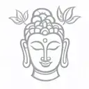 buddha head tattoo design idea