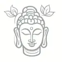 buddha head tattoo design idea