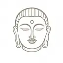 buddha head tattoo design idea