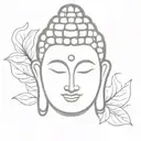 buddha head tattoo design idea