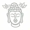 buddha head tattoo design idea
