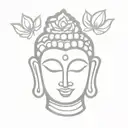 buddha head tattoo design idea