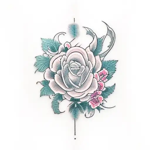 Athena Rose Thomae Born 11/30/2023 tattoo design idea