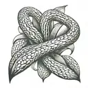 snake plant intertwined tattoo design idea