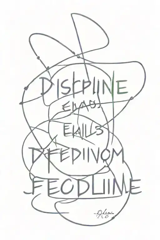 discipline equals freedom tattoo design idea