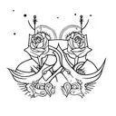 matching gothic tattoo for couple it needs to be small and minimalist and cute tattoo design idea