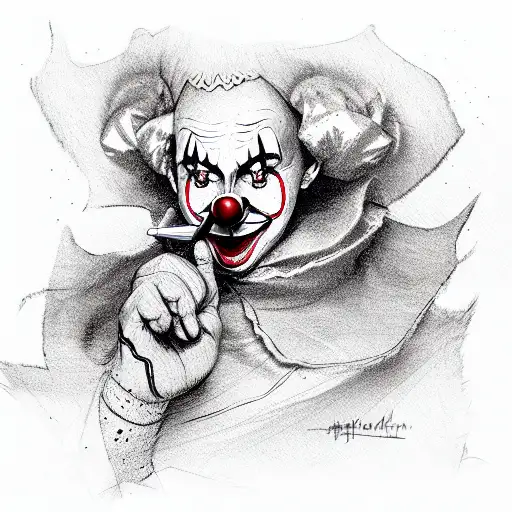 clown tattoo design idea