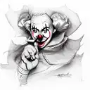 clown tattoo design idea
