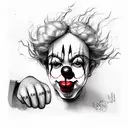 clown tattoo design idea