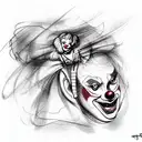 clown tattoo design idea