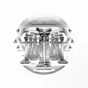 grec temple with centurion tattoo design idea