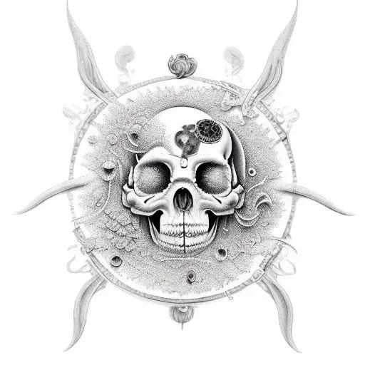 Carpe diem, amor fati, momento mori tattoo design idea