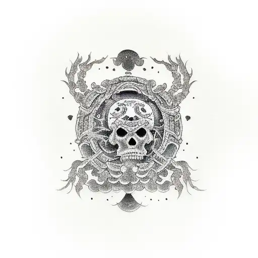 Carpe diem, amor fati, momento mori tattoo design idea
