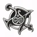 bdsm triskele symbol tattoo design idea