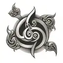 bdsm triskele symbol tattoo design idea