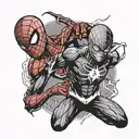 Spider-Man and Flash tattoo design idea
