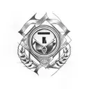 dementia awareness ribbon with the date 08.26.23  tattoo design idea