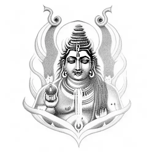 shiva and rama tattoo design idea