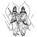 shiv and ram tattoo design idea
