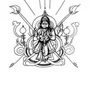 shiv and ram tattoo design idea