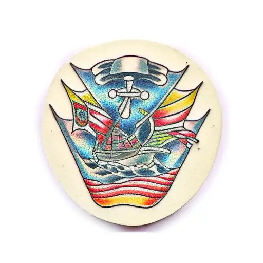 stone bridge tattoo design idea