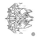 stone bridge tattoo design idea