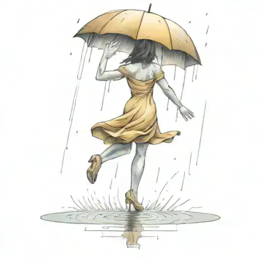 dance in the rain tattoo design idea