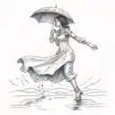 never fear a storm, learn to dance in the rain tattoo design idea