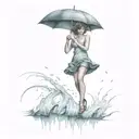 never fear a storm, learn to dance in the rain tattoo design idea