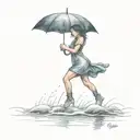 never fear a storm, learn to dance in the rain tattoo design idea