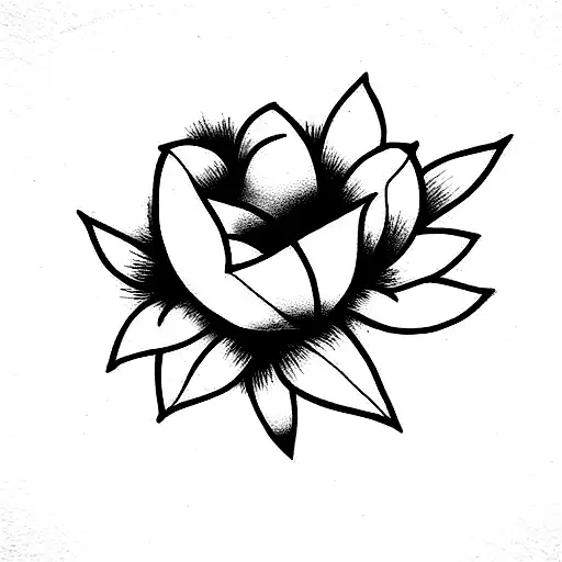 self LOVE flower tattoo design idea