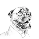 Pitbull, serce, milosc tattoo design idea