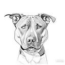 Pitbull, serce, milosc tattoo design idea
