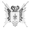 Polish-American flag with a silhouette of a military soldier tattoo design idea