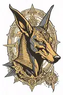 anubis and the eye tattoo design idea