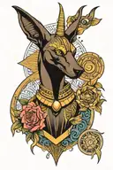 anubis and the eye tattoo design idea